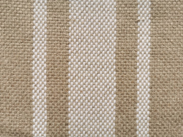 Double Width 'Montblanc' Rustic White Stripe Linen Sample